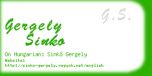 gergely sinko business card